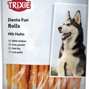 TRIXIE Denta Fun Kaurollen Huhn 12 cm (30 Stück) Expressversand